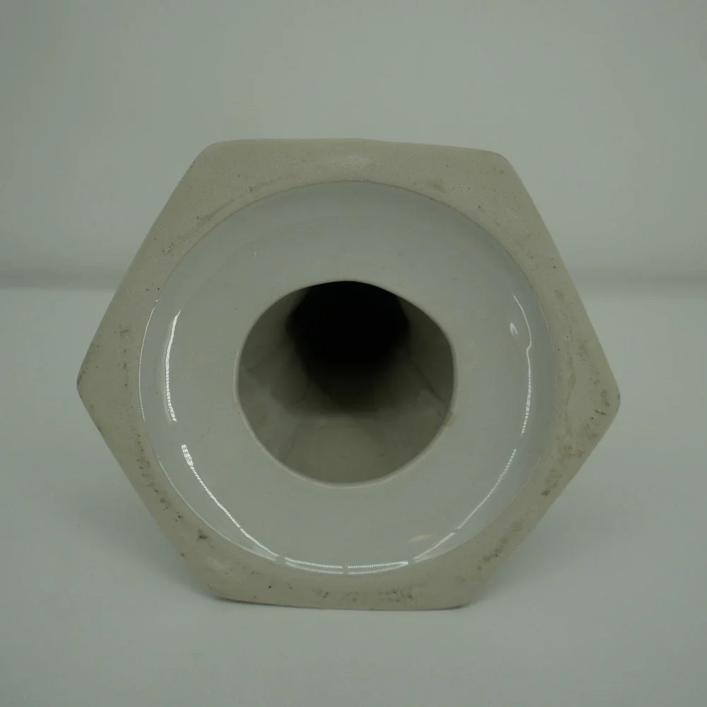 Unbranded Candlestick Holder Home Decor 10.75in Blue White Gold Floral Ceramic